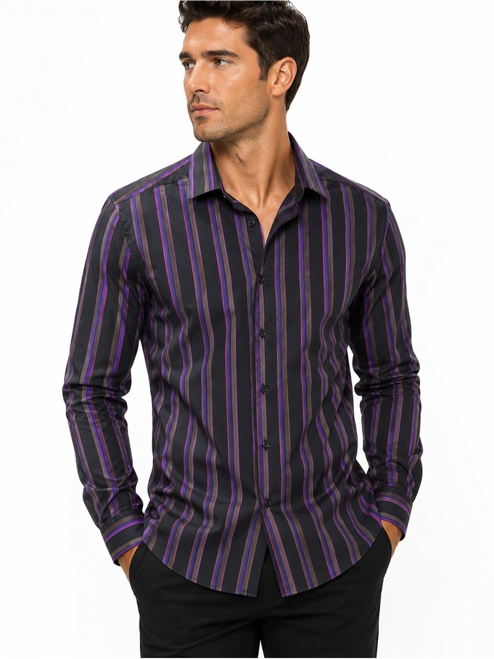 Jared Lang long-sleeve button-down dress shirt size XL